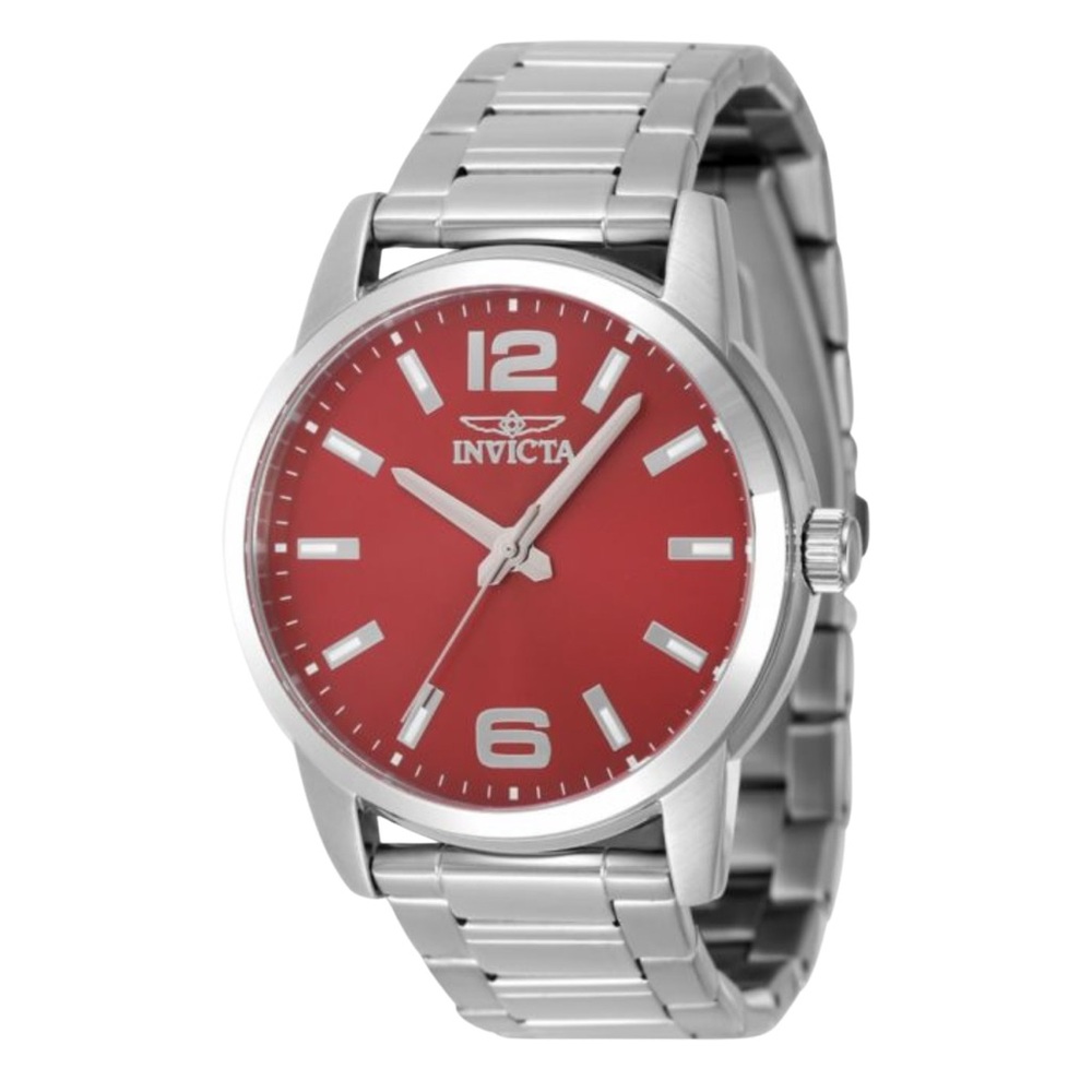 •Celestial Kepler• Invicta Men's 43 mm Steel Watch with Bold Red Dial - Picture 1 of 1